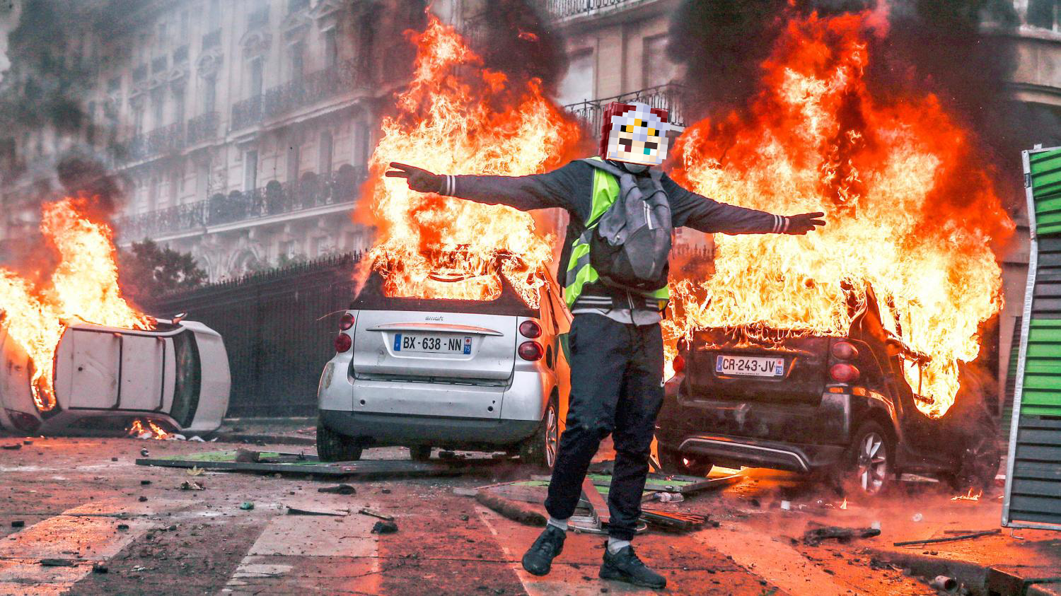 A protester in central Pavia City. Experts fear similar demonstrations in the duchies if public demands are not met. /PATRICK ÀGGF